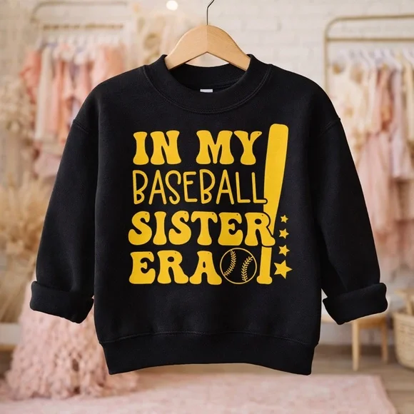 Kids Baseball Sister Sweatshirt - Picture 2 of 3